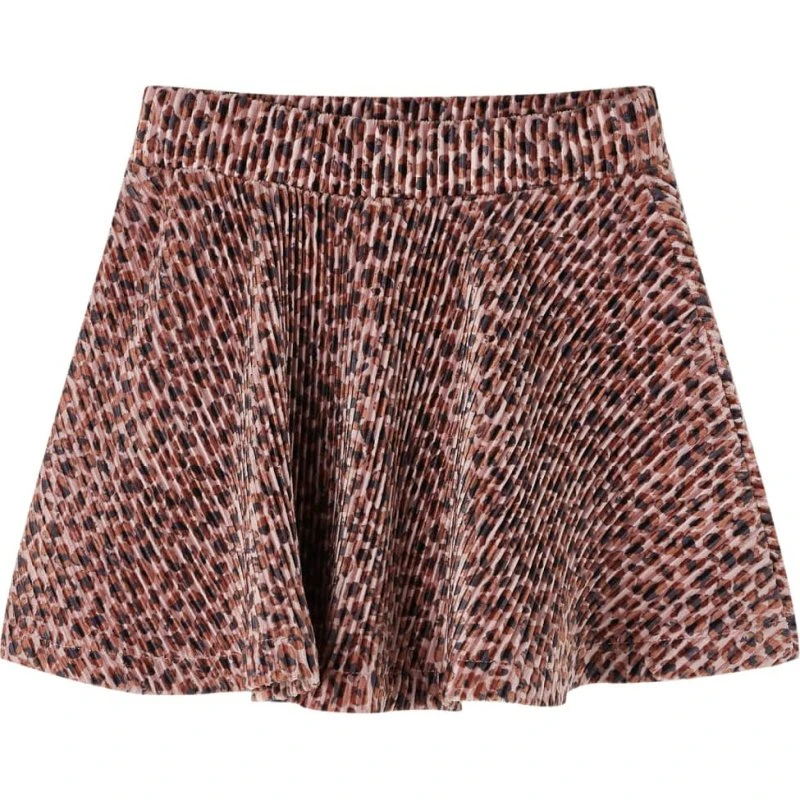 Nederdel til børn str. 104 gammelrosa (leopard)