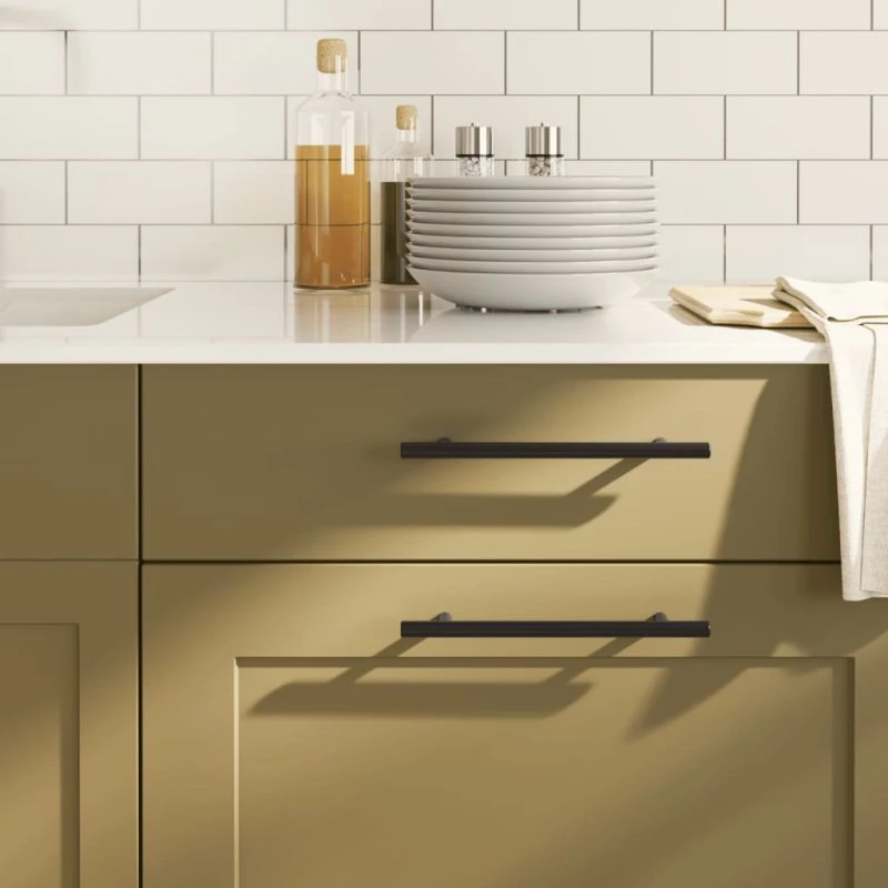 vidaXL skabshåndtag 20 stk. 160 mm sort rustfrit stål