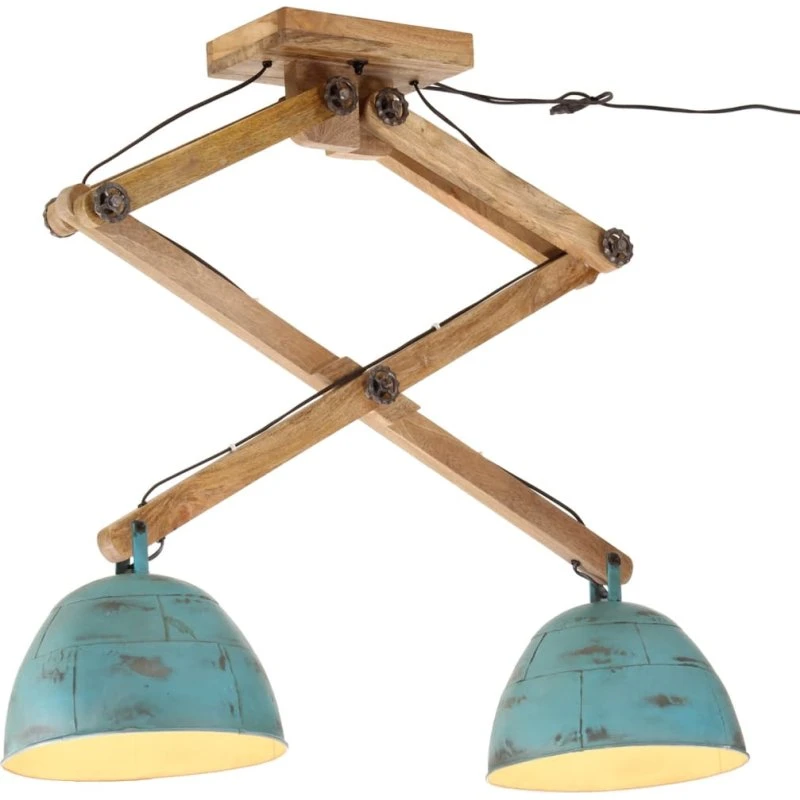 vidaXL loftlampe 29x18x85 cm 25 W E27 rustik blå