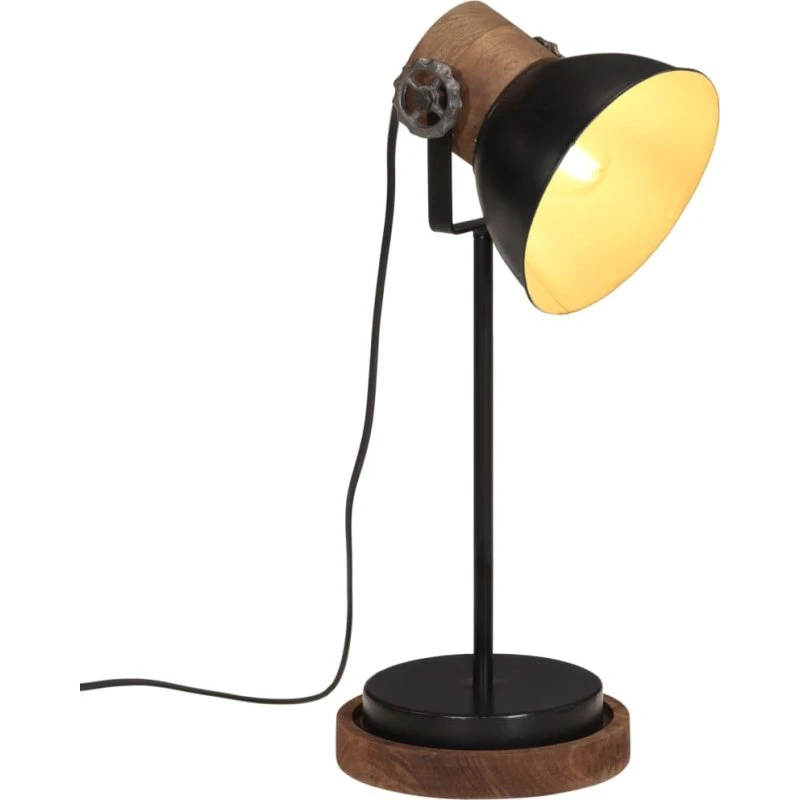 vidaXL skrivebordslampe 25 W 17x17x50 cm E27 sort