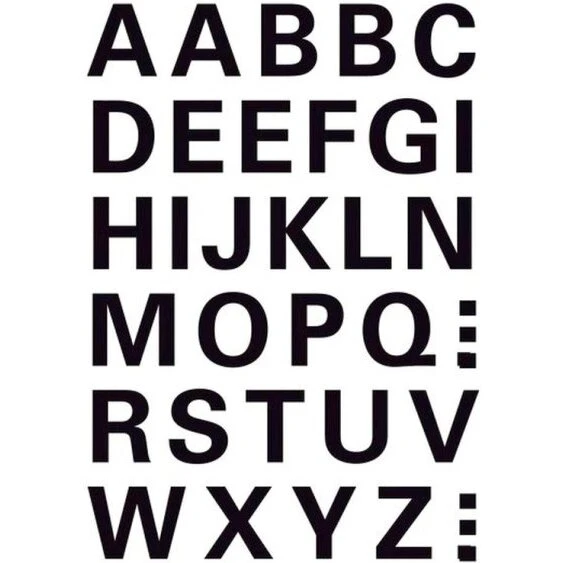 Herma Bogstavetiketter A–Z 15 mm, Sort – 1 ark (36 stk)