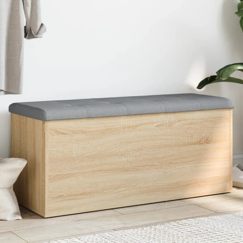 vidaXL opbevaringsbænk Sonoma eg 102x42x45 cm
