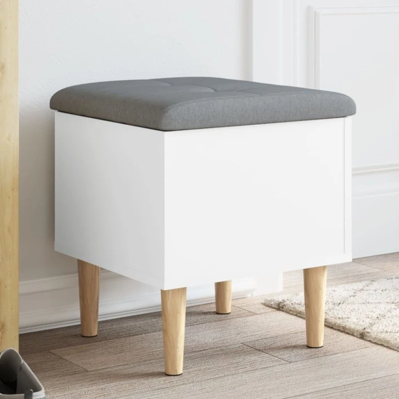 vidaXL opbevaringsbænk 42x42x46 cm hvid