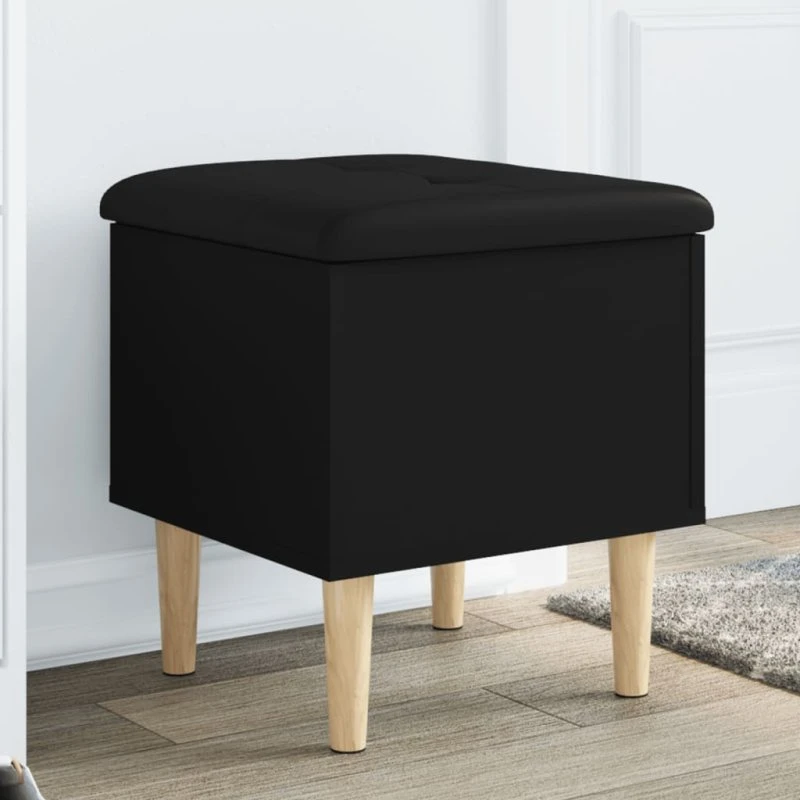 vidaXL opbevaringsbænk 42x42x46 cm konstrueret træ, sort