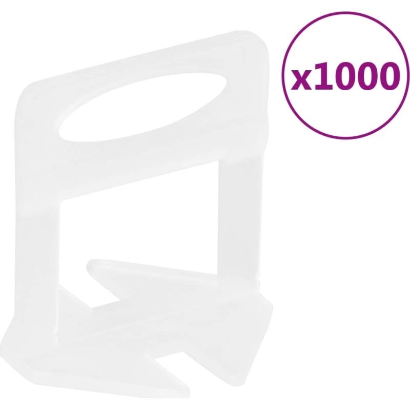 vidaXL nivelleringsklips til fliser 1000 stk. 2 mm