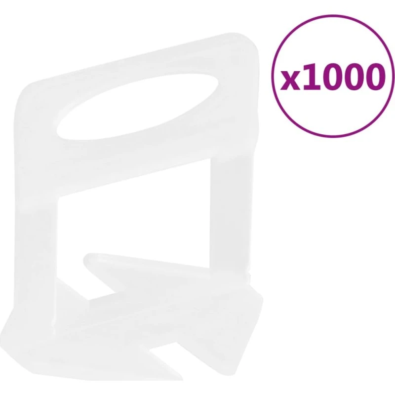 vidaXL nivelleringsklips til fliser 1000 stk. 3 mm