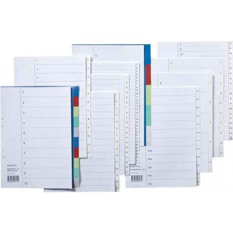 Universal Register A4 plast 1-12 (Jan–Dec) lys grå