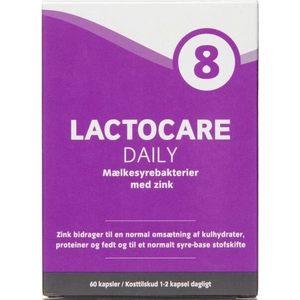 Lactocare Daily 72 kapsler – probiotika med zink