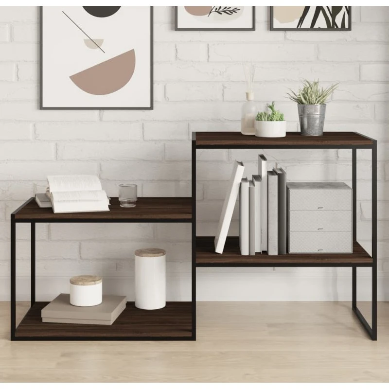 vidaXL væghylder 4 stk. 60x40x1,5 cm brunt egetræ