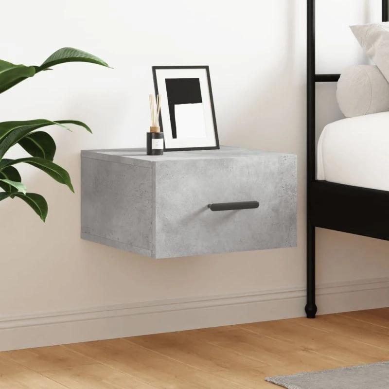 vidaXL væghængt sengebord 35x35x20 cm – betongrå