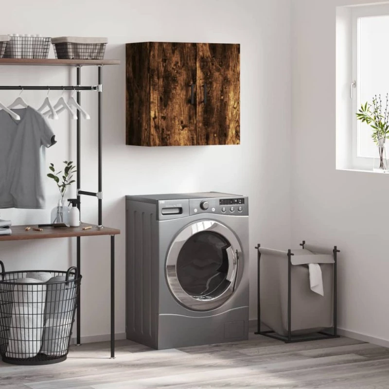 vidaXL vægskab 60x31x60 cm konstrueret træ, røget egetræs