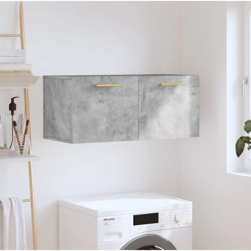 vidaXL vægskab 80x36,5x35 cm konstrueret træ - betongrå