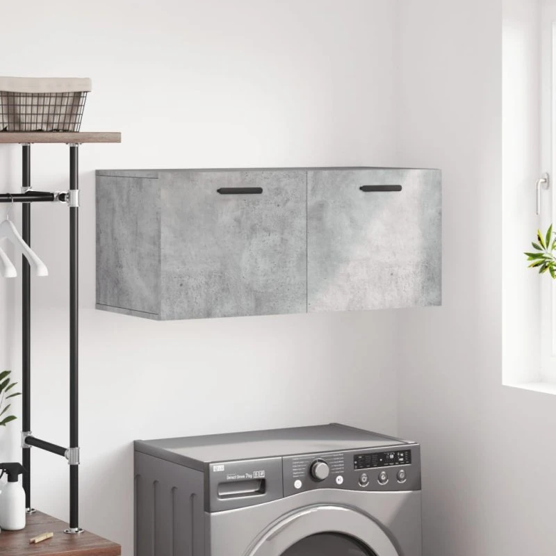 vidaXL vægskab 80x36,5x35 cm konstrueret træ betongrå