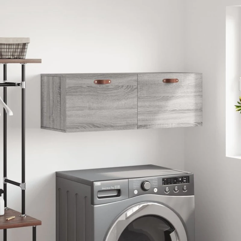 vidaXL vægskab 100x36,5x35 cm konstrueret træ, grå Sonoma-eg