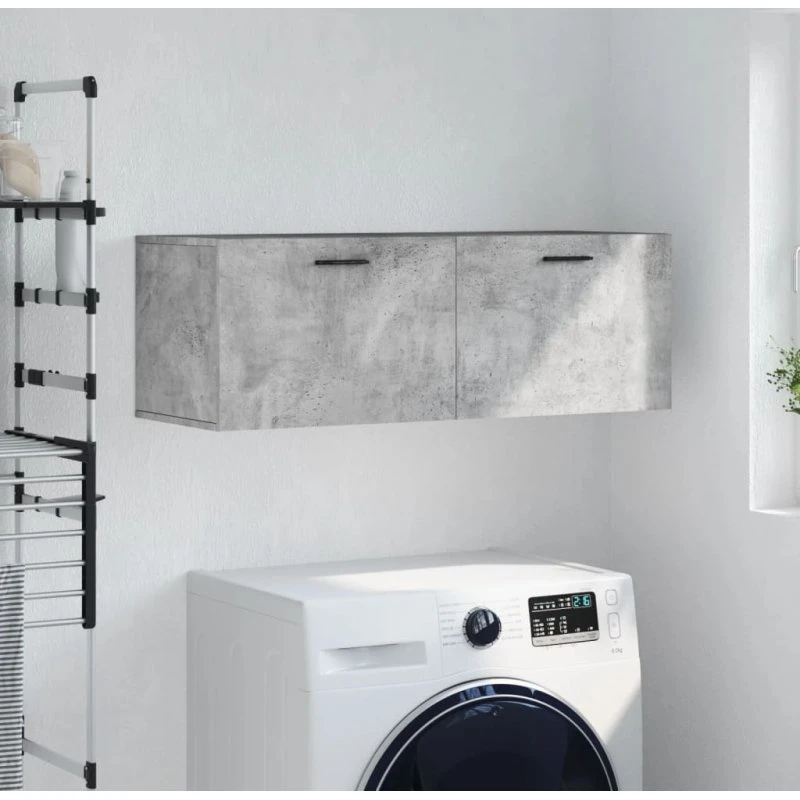 vidaXL vægskab 100x36,5x35 cm konstrueret træ betongrå
