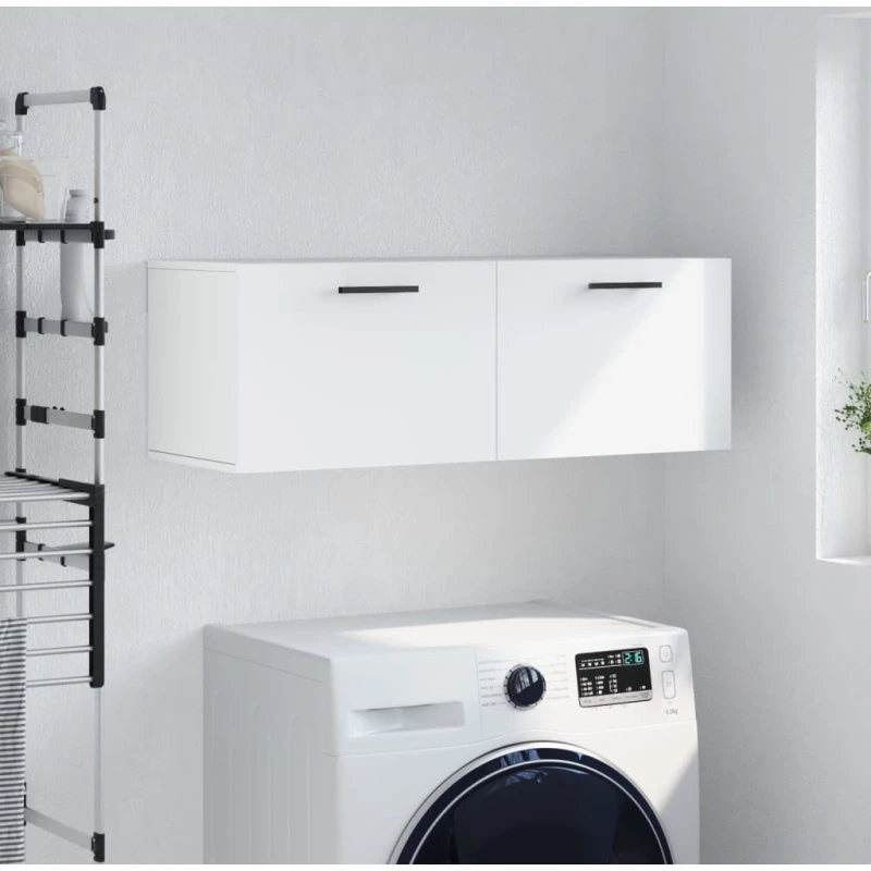 vidaXL vægskab 100x36,5x35 cm hvid (konstrueret træ)