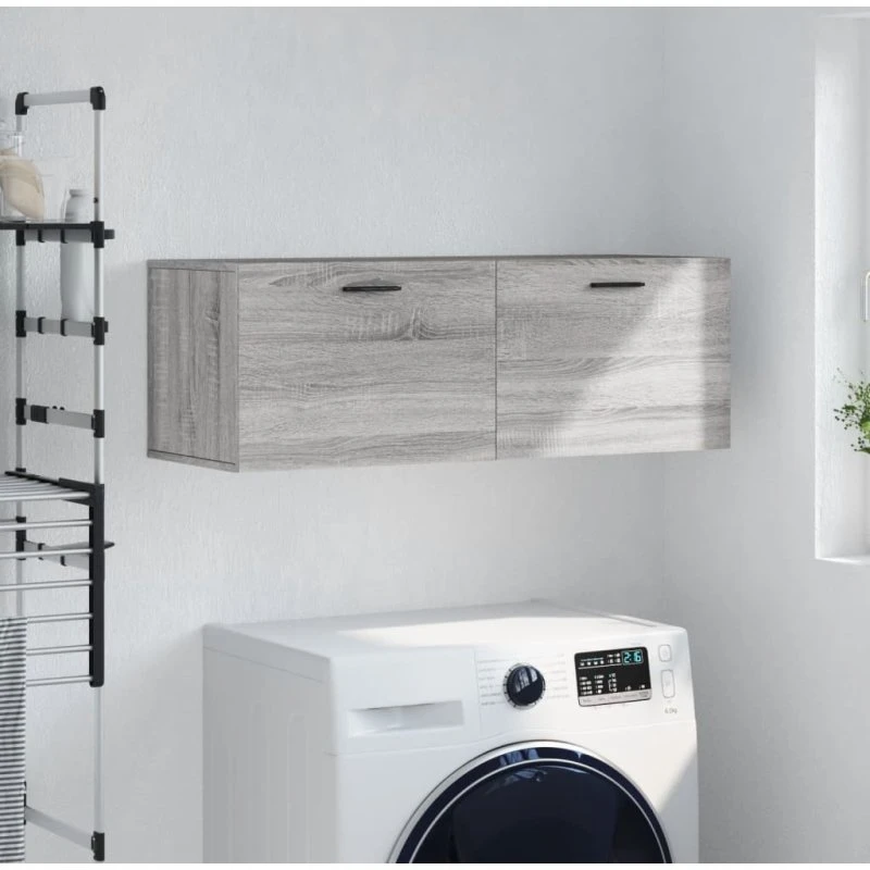 vidaXL vægskab 100x36,5x35 cm grå Sonoma-eg