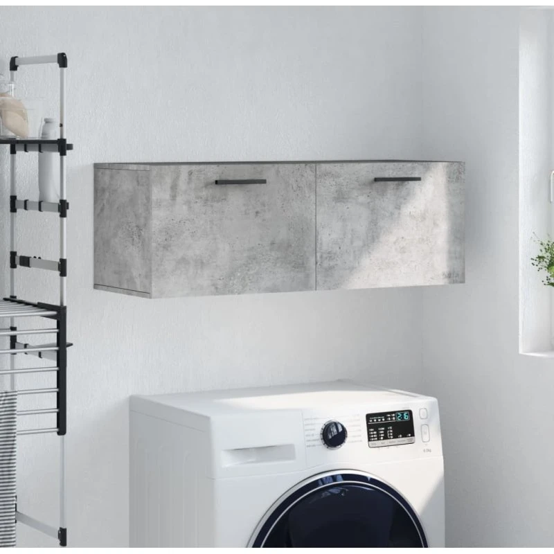 vidaXL vægskab 100x36,5x35 cm konstrueret træ betongrå