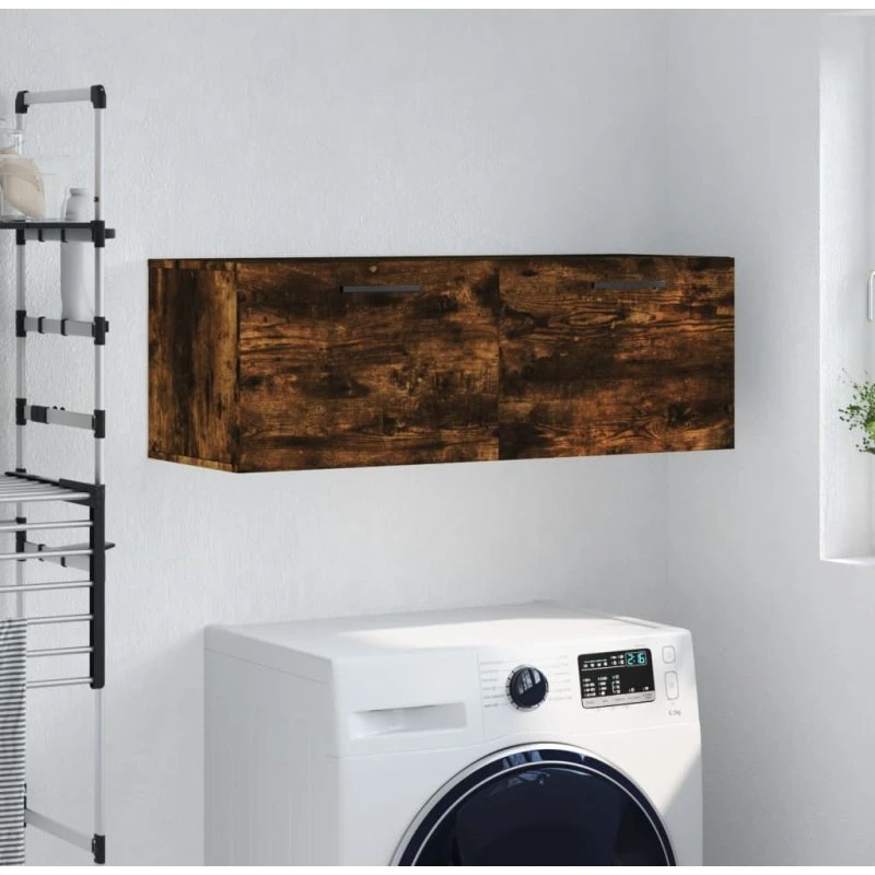 vidaXL vægskab 100x36,5x35 cm konstrueret træ, røget sonoma-eg