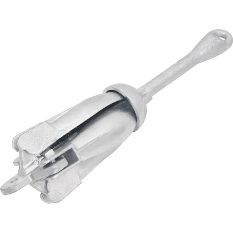 vidaXL foldbart anker 2,5 kg formbart jern sølvfarvet