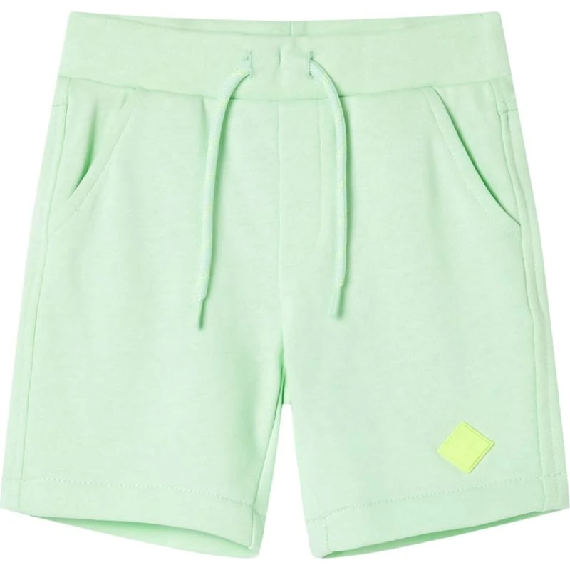 Basic shorts til børn str.128 med snøre, lysegrøn