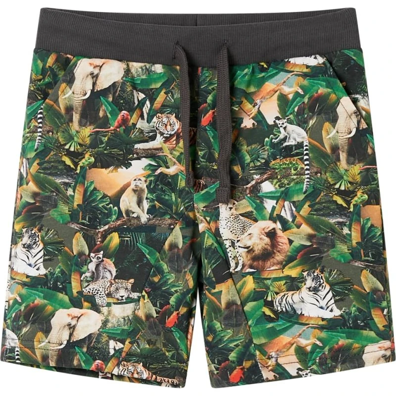 Shorts til børn str. 116 med snøre, petroleumsblå