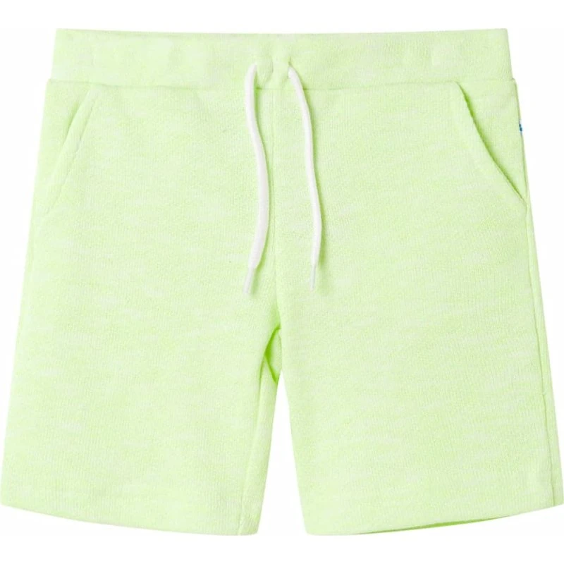 Shorts til børn str. 140 med snøre, neongul