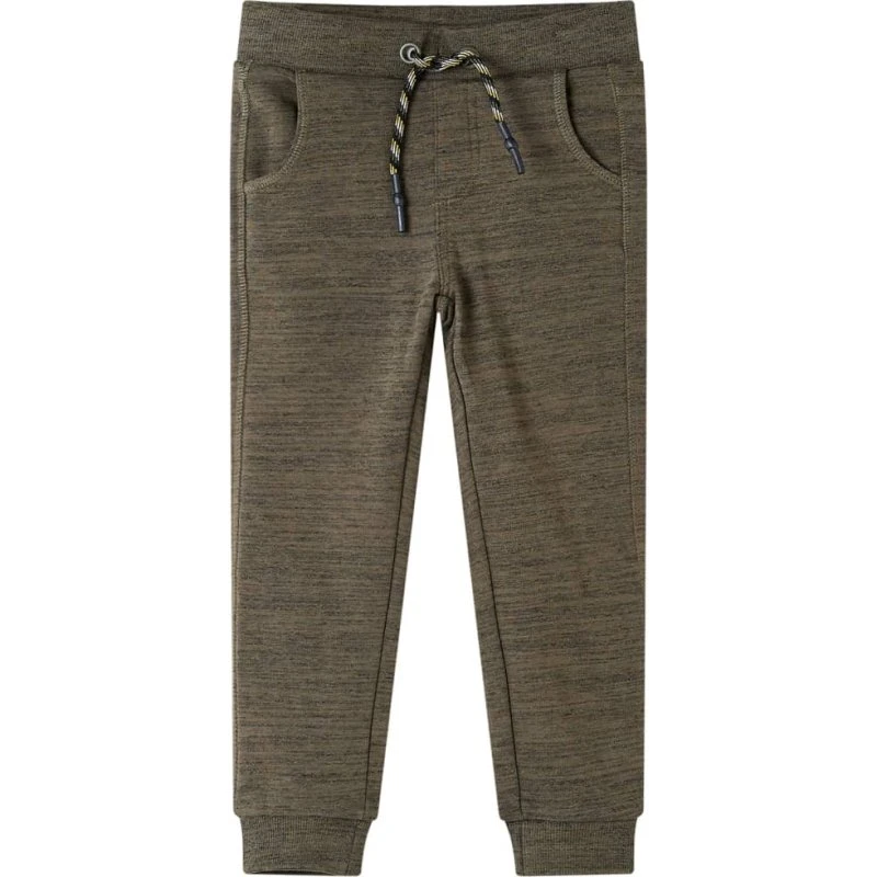 Basic joggingbukser til børn str. 128 kaki-meleret