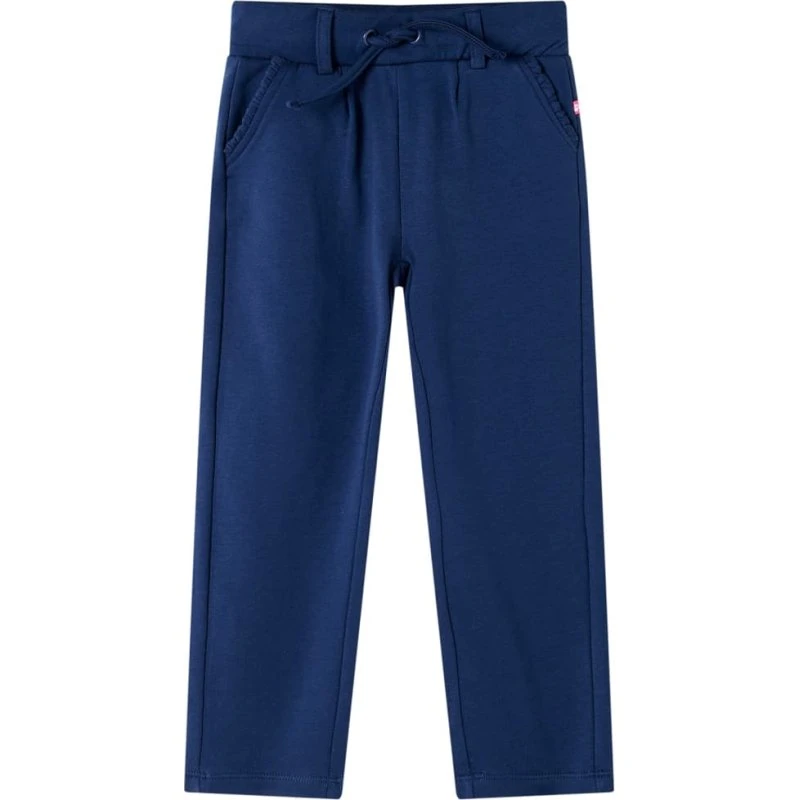 Bukser til børn med snøre i linningen, marineblå str. 104