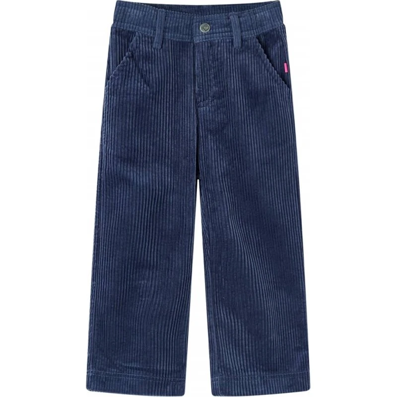 Uden mærke fløjlsbukser til børn str.116 marineblå