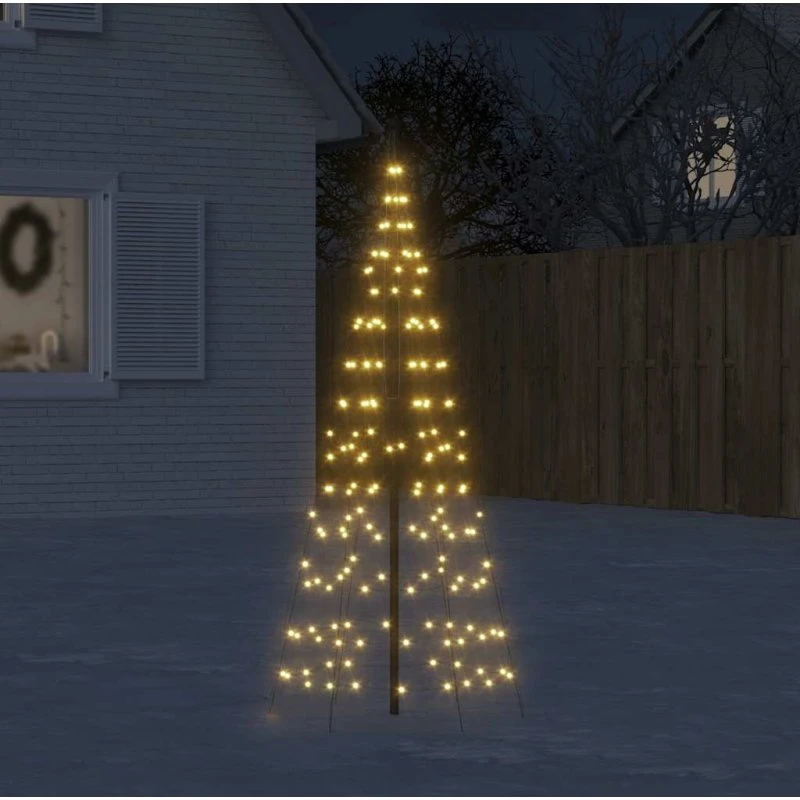 vidaXL LED-juletræ til flagstang 200 LED 180 cm varm hvid