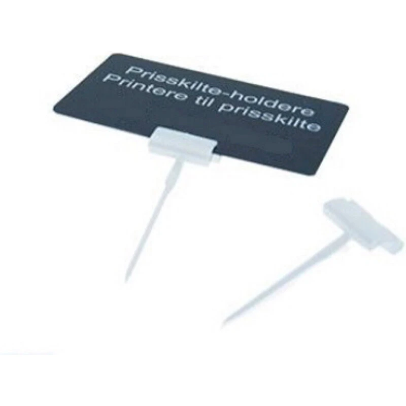 Universal prisskilteholder hvid m/stilk 60 mm, 100 stk