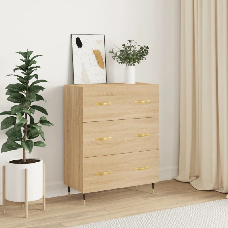 vidaXL skænk 69,5x34x90 cm i sonoma-eg