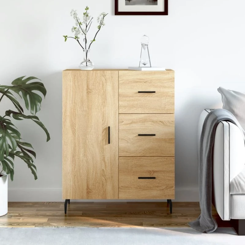 vidaXL skænk 69,5x34x90 cm sonoma-eg