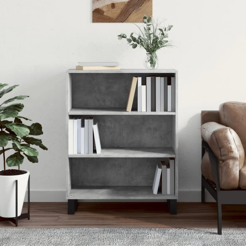 vidaXL skab 69,5x32,5x90 cm i konstrueret træ, betongrå