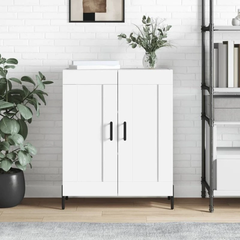 vidaXL skænk 69,5x34x90 cm hvid (konstrueret træ)
