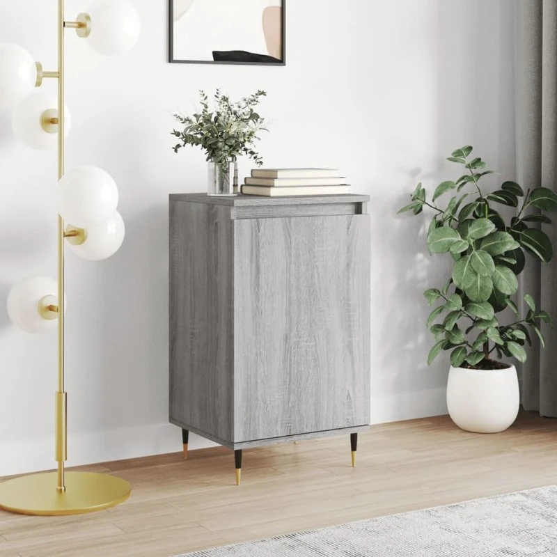 vidaXL skænk 40x35x70 cm grå Sonoma-eg