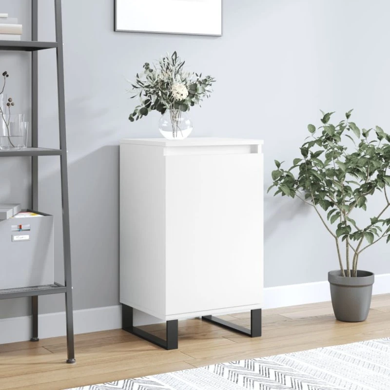 vidaXL skænk 40x35x70 cm konstrueret træ hvid