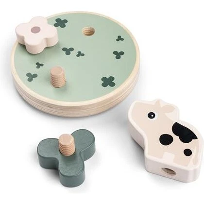 Done by Deer Dotti Skrue- og Matchlegetøj, Colour Mix, Grøn, 18 m+