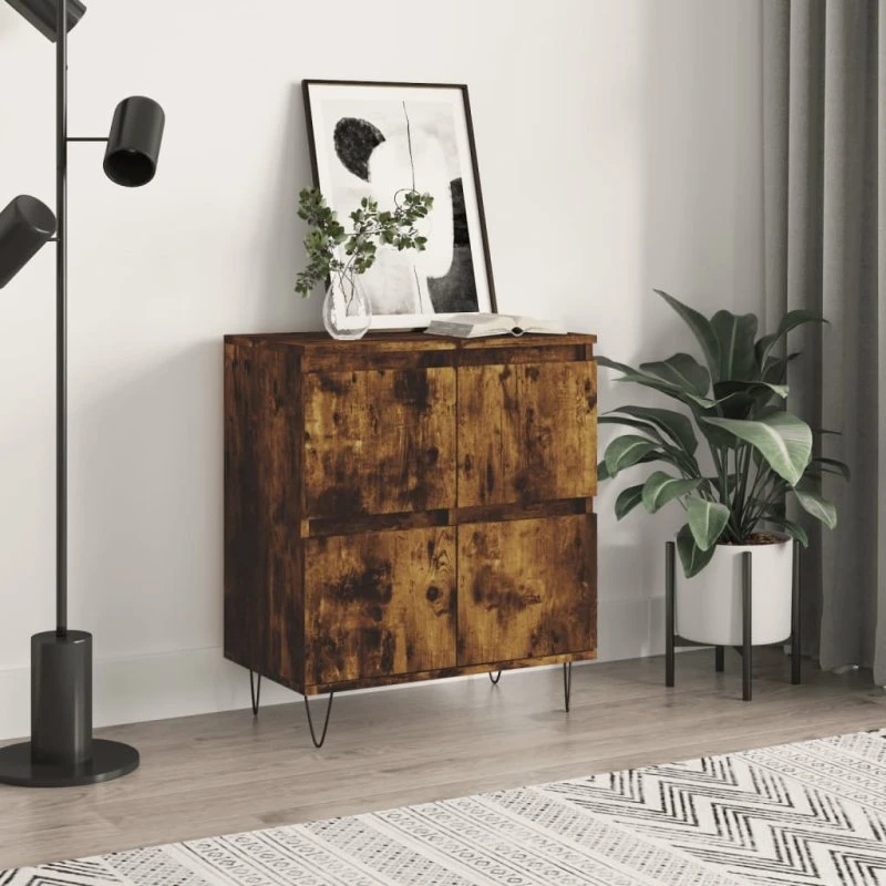vidaXL skænk 60x35x70 cm konstrueret træ – røget eg