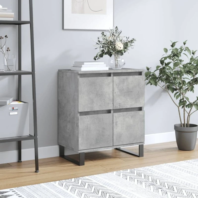vidaXL skænk 60x35x70 cm konstrueret træ betongrå