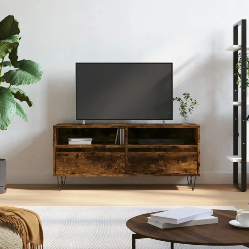 vidaXL TV-bord 100x34,5x44,5 cm – røget egetræsfarve