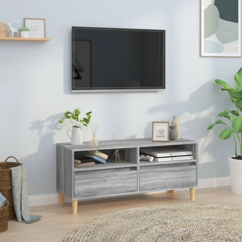 vidaXL TV-bord 100x34,5x44,5 cm konstrueret træ Sonoma-eg