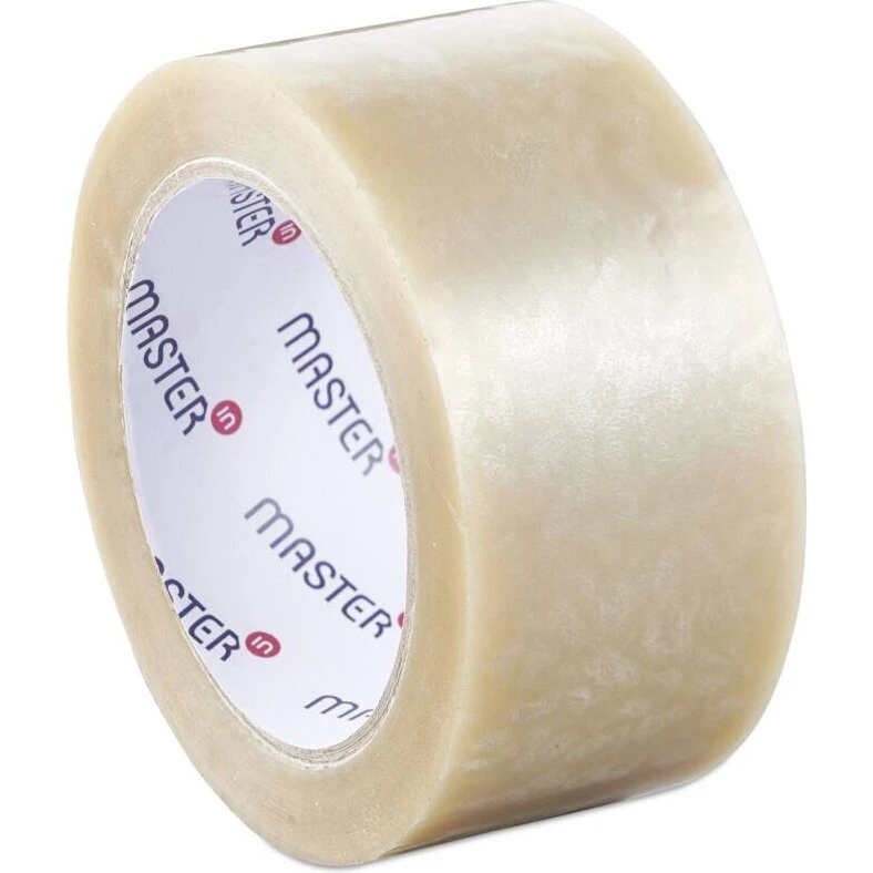 Master'In pakketape PP28 transparent, støjsvag 38 mm x 66 m (48 stk)