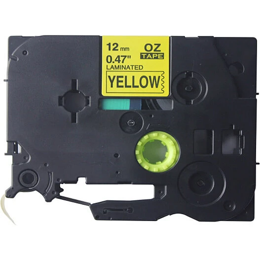 Q-connect TZe-tape 12mm x 8m sort/gul