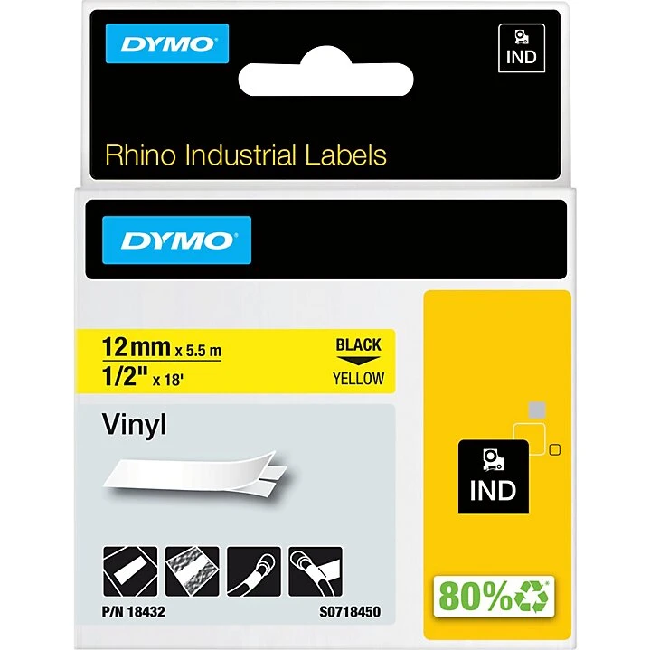 DYMO Rhino vinyl-tape – stærk klæbende