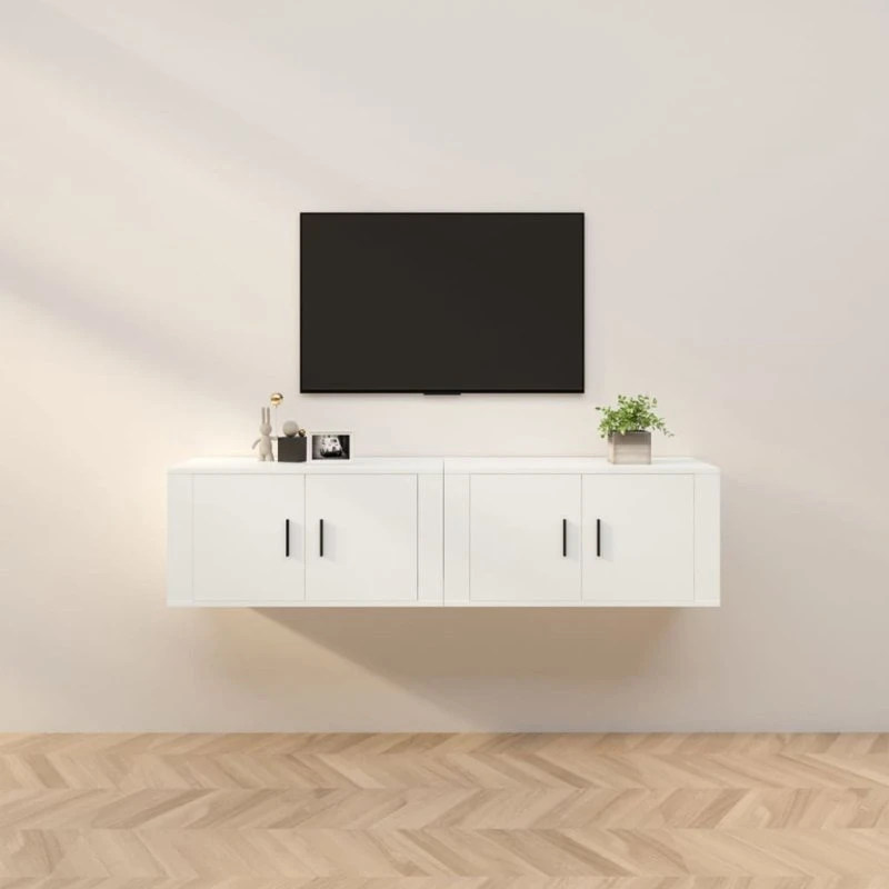 vidaXL væghængte TV-skabe 2 stk. 80x34,5x40 cm hvid
