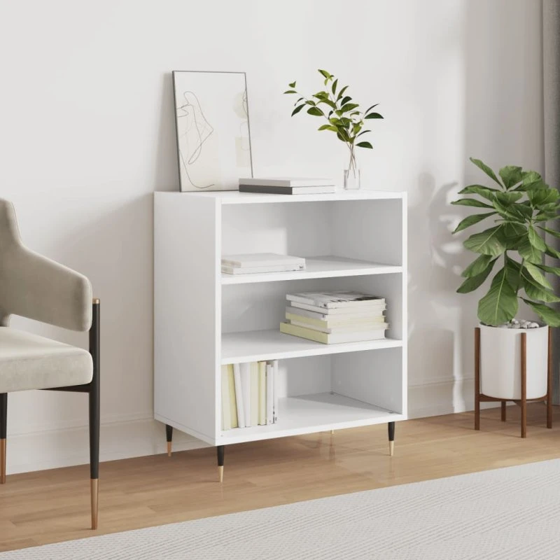 vidaXL skænk 57x35x70 cm hvid konstrueret træ