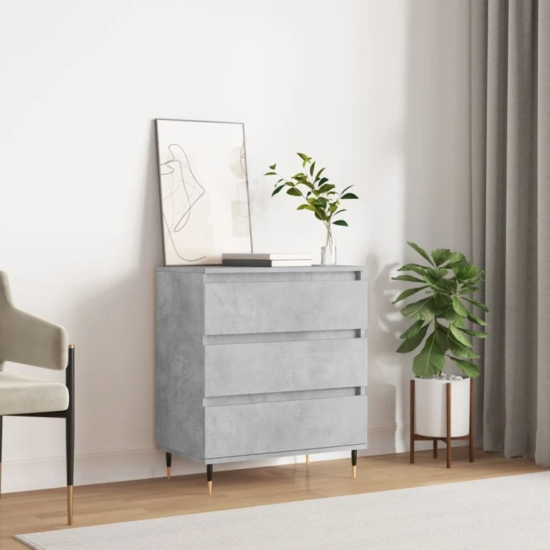 vidaXL skænk 60x35x70 cm konstrueret træ betongrå