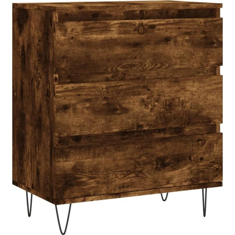 vidaXL skænk 60x35x70 cm konstrueret træ, røget egetræsfarve